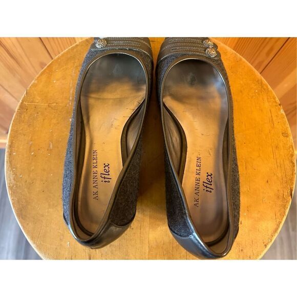 AK Anne Klein Womens Heels 6M Gray Fabric Pumps Shoes 1” iFlex - Picture 5 of 9